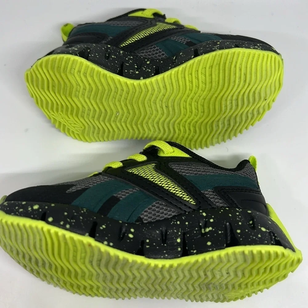 Reebok Toddler size 5 Gray and Neon Yellow Sneakers